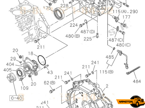 Кожух маховика 6HK1. ISUZU ORIGINAL. 1113415935. 1-11341-593-5. 1-11341-686-0. 113416860