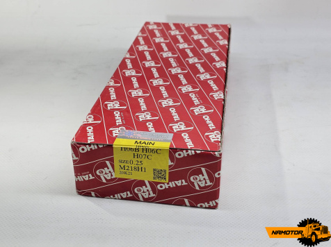 Вкладыши коренные H06C, H07C. H07D. D6DA M218H1, MS-2108GP/MS-2111GP, 11701-1790, 11701-1641, 11701-1661, 11701-1602, 11701-2020, 11701-2290A (SIZE 0.25)  TAIHO