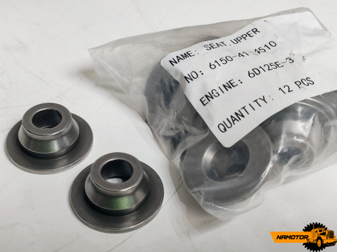 Тарелка пружины. (Седло клапана) S6D125. 6D125 верх 6150-41-4510. 6150-41-4511. 6150-41-4512. 6150-41-4513