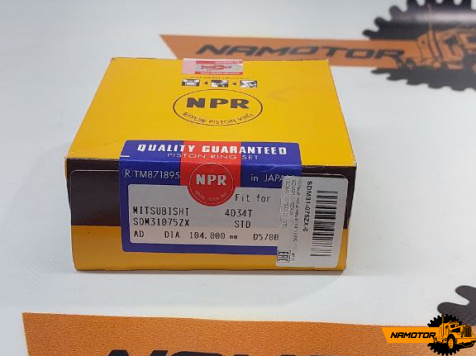 Кольца поршневые 4D34T. 4D34 20931, 33950, (2.806x2x4) SDM31075ZX. ME997240 D4DB, STD, 2304045010; 23040-45010; ME997240 "STD" NPR