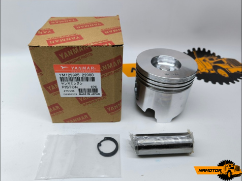 Поршень ДВС YANMAR 3TNV88, 4TNV88, 3D88E-5. 3D88E-5. 4D88E-5. 4D88-6. 129005-22080/ YM129005-22080. YM129005-22080. 129905-22080 (Ф.К=43 мм). Japan