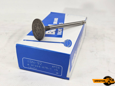 Клапан впускной 4JJ1  ISN-92, IIS-0236, 8-97309-675-0, 8-97309-675-1, 8-98016-973-0, 8-98016-973-1. (33-7-107.5) 4JJ1(T)(IN) BEN