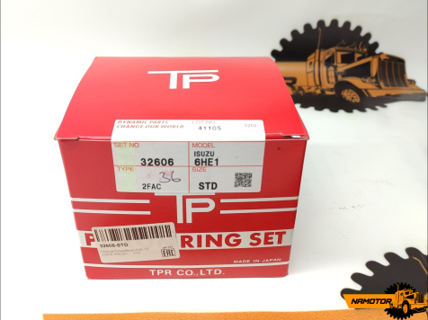 Кольца поршневые ISUZU 6HE1. 8-94396-840-0, 32606. "STD" TP