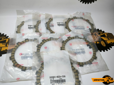 Диск фрикционный Honda CR250 CR250R 22201-KZ3-730 (комплкт 8шт )