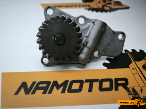 Насос масляный KOMATSU 4D95L-1, 6D95L-1. 4D95-5 (21T-21мм), 6207-51-1201 / 6207-51-1200/ 6207-51-1100/6271-51-1200  