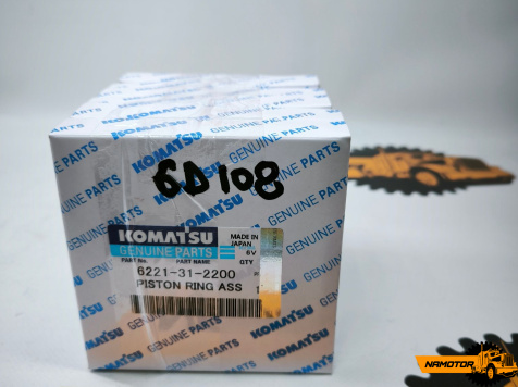 Кольца поршневые KOMATSU 6D108. SA6D108. 6221-31-2200 STD ORIG. Компл на двс. (2.5k-2.5k-4mm)