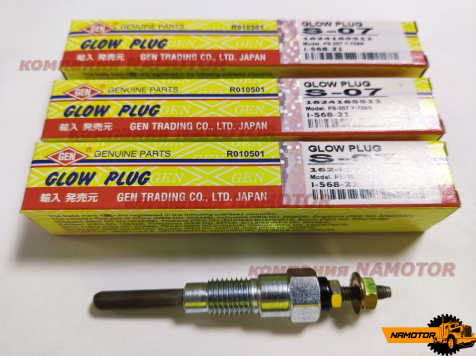 Свеча накала PS-207. S-07. Y-709R 11V 16241-6551-2. 16261-6551-1. D905/D1005/D1105/V1305/V1405/V1205/V1505 GEN