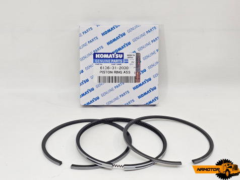 Кольца поршневые KOMATSU 6D105, 4D105. 6136-31-2030, 6136-31-2010, 6130-31-2202, 6130-32-2202. 