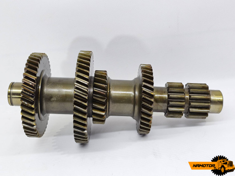 Промежуточный вал КПП MMC CANTER FE114 4D32 43410-46000. ME602413. 4341046000. ME603213 Z1=15t, Z2=15t, Z3=36t, Z4=24t, Z5=48t, Z6=43t L:306.4mm M2-2