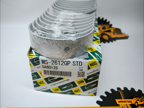 Вкладыши коренные 6D125/S6d125 STD MS-2612 M8692K 6150-21-8000/ 6150-21-8010/ 6150-26-8010/ 6150-27-8010/ 6150-28-8010/ 6150-29-8010/ 6150-21-8130/ 6150-21-8140/ NDC
