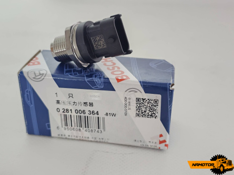Датчик давления топливной рейки ISBE, ISF3.8, ISLe, MC11, MC13 KING LONG, Sitrak, Yutong Sitrak C7H, Sitrak C7H, Sitrak C7H, Sitrak C7H, XMQ6127, ZK6122H9, ZK6128HC 3612-00017, 0281006364, 200V27421-0229, BOSCH ORIGINAL