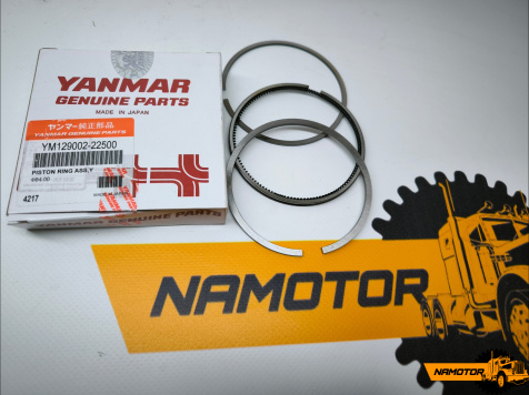 Кольца поршневые YANMAR 4D84. 3D84. 3T84. 3TNA84. 3TNE84. 3TNB84. (D84-2-2-4mm) STD 129004-22500, 129105-22500, 129002-22500, 129508-22920 729350-22500  (компл на 1 порш) ORIGINAL