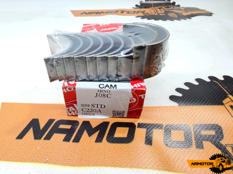 Вкладыши распредвала J08C J05C, J07C J05E J07E J08E. C220A. SH-2118, C1104A-STD, 11901-1010A, 11901-1020A. S119011020, 119011020A. STD TAIHO